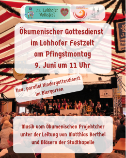 Ökumenischer Gottesdienst im Festzelt