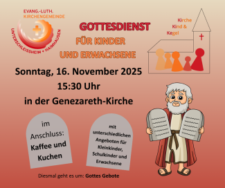 Einladung zu KiKiKe mit Mose und den 10 Geboten