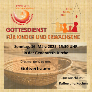 Einladung zum KiKiKe-Gottesdienst am 16. März 2025